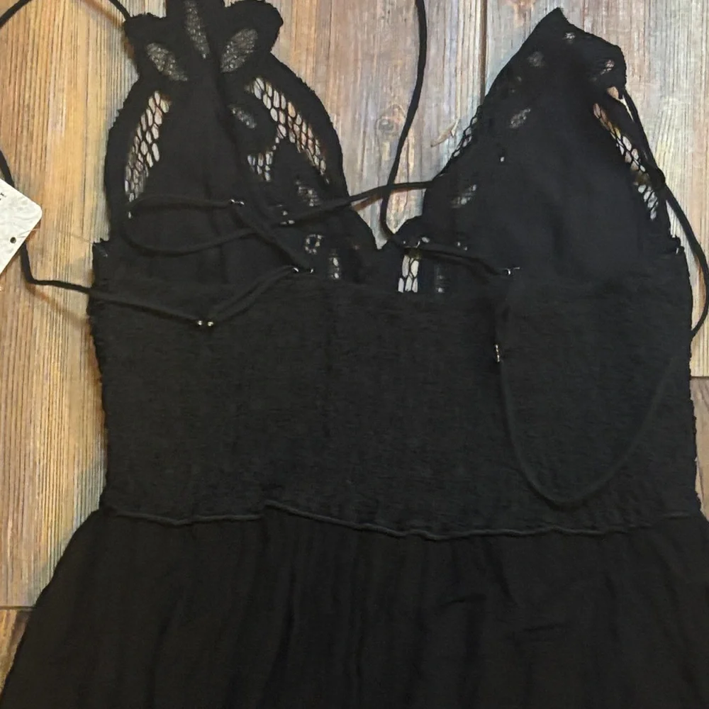 Free People Adella Maxi Slip dress in black NWT XS - Picture 8 of 8